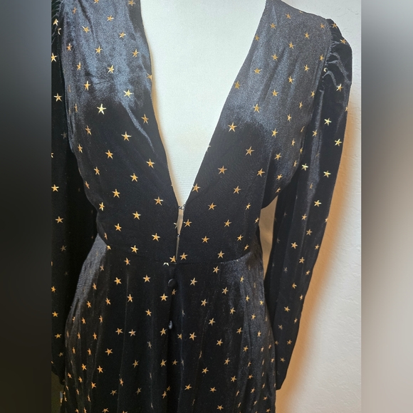 Buddy Love Black Dress with Gold Star Pattern - Picture 3 of 9